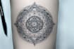 draw a geometric fine line tattoo design