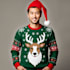 draw you in ugly christmas sweater cartoon