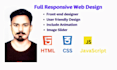 develop front end website using  HTML, CSS, and javascript