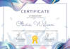 custom certificate design with 20 name entries