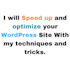 do wordpress speed optimization