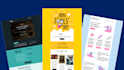 design editable email mailchimp klaviyo beehive newsletter template landing page