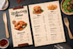 do digital restaurant food menu board flyer signage design
