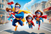 custom family superhero  character