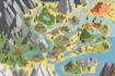 draw 2d rpg fantasy map, landscape, dndart map design