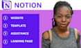 create your custom notion website, notion landingpage ,notion site