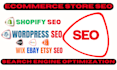 complete ecommerce search engine optimization shopify wix etsy wordpress SEO