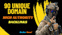 build 90 high quality permanent unique domain SEO backlinks