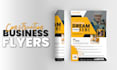 design flyer, poster, brochure or postcard for your business