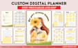 do etsy digital planner, custom digital planner and calendar
