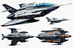 design a spaceship, vehicle illustration