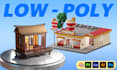 create stylized, low poly 3d models, game props, asset packs