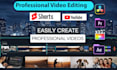 do professional youtube and game video editing