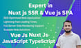your expert in nuxt js ssr and vue js spa development