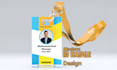 design a beautiful premium id card badge name tag