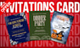 design invitation cards for your birthday, wedding, christmas, halloween etc