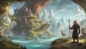 fantasy illustration, furry characters and landscapes