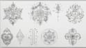 create small, minimalistic, ornamental fine line tattoo