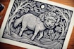 do linocut carving prints style illustration