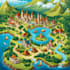 create event, tourist, and fantasy map illustration