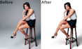 professionally cut out image and make white background with natural shadow
