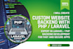 be full stack website developer with custom backend using PHP laravel