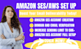 do amazon ses account creation and increase sending limit