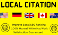 do top local citations for local SEO USA, UK, canada, australia