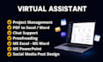 be your virtual assistant for data entry, web research, copy paste, social media