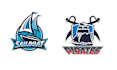 make creative skull ship marine pirates logo