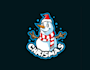 design spread christmas santa mascot logo
