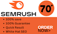 increase semrush domain authority score from any point to 60 high ranking