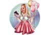 draw custom cartoon baker logo portrait