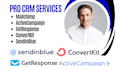 setup mailchimp active campaign getresponse convertkit sendinblue hubspot crm