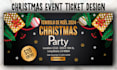 be your virtual assistant for christmas event ticket, raffle ticket design