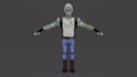 3d horror model, realistic zombie character, 3d animal creature, alien character