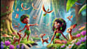 create cptivating ai video art and ai animation story, ai kids music video