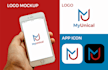 design a custom minimalist app icon logo