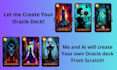 create an oracle deck with ai unique and prototype images in your style