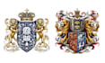 make creative hand drawn lion coat of arms logo