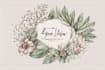design a hand drawn botanical boho logo