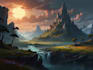 create fantasy landscape concept art