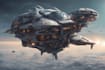 design spaceship, sci fi illustration and sci fi art