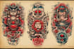 create tattoo japanese old school design
