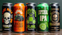 design energy drink, juice and soda can label