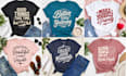 typography t shirt and custom t shirt design