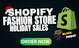 design a fashion shopify store festive christmas valentine shopify landing page