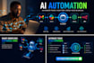 build ai automation workflows using n8n, make com, zapier and API integration