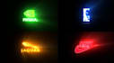 create glitch neon rays logo intro