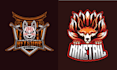 create esport animal kitsune head mascot logo design